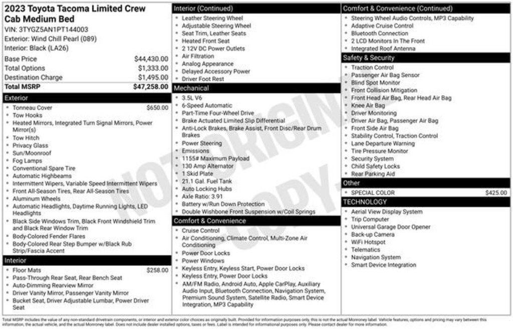 Used 2023 Toyota Tacoma 4WD Limited
