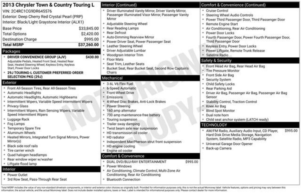 Used 2013 Chrysler Town & Country Touring-L