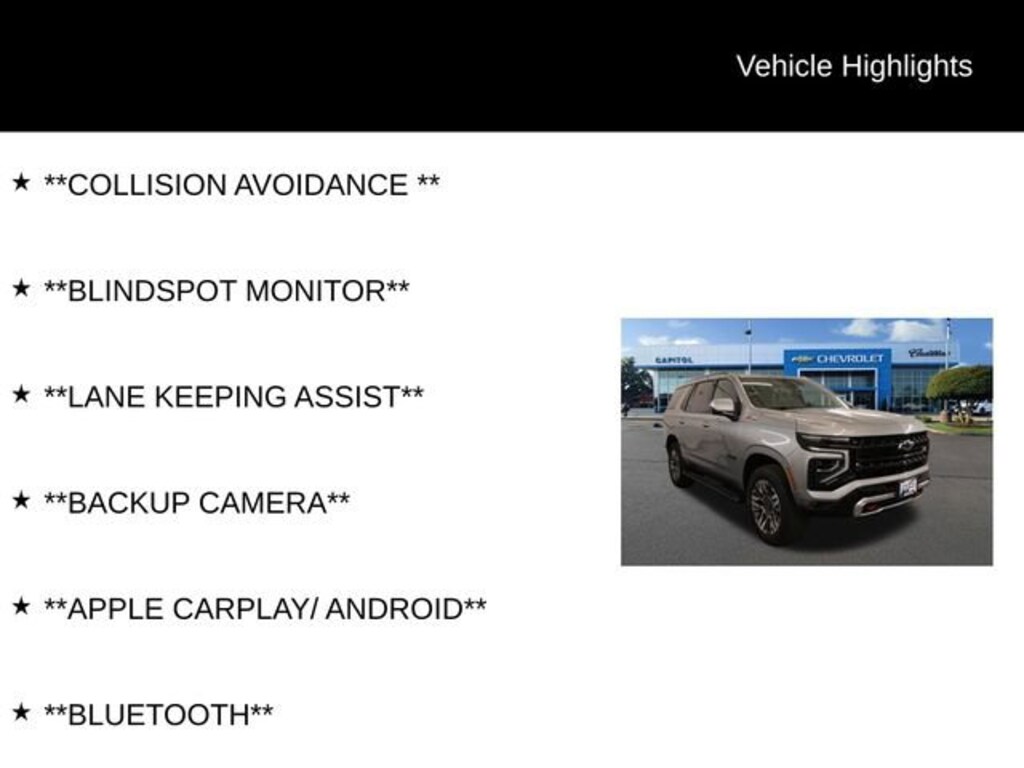 Used 2025 Chevrolet Tahoe Z71 SUV