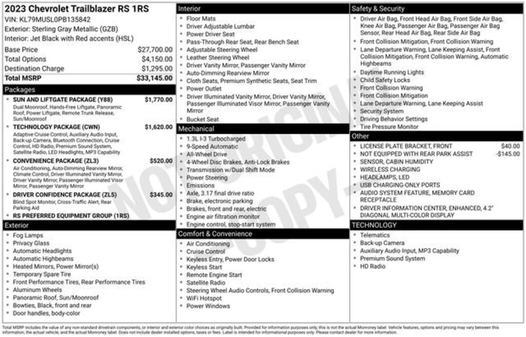 Used 2023 Chevrolet Trailblazer RS SUV