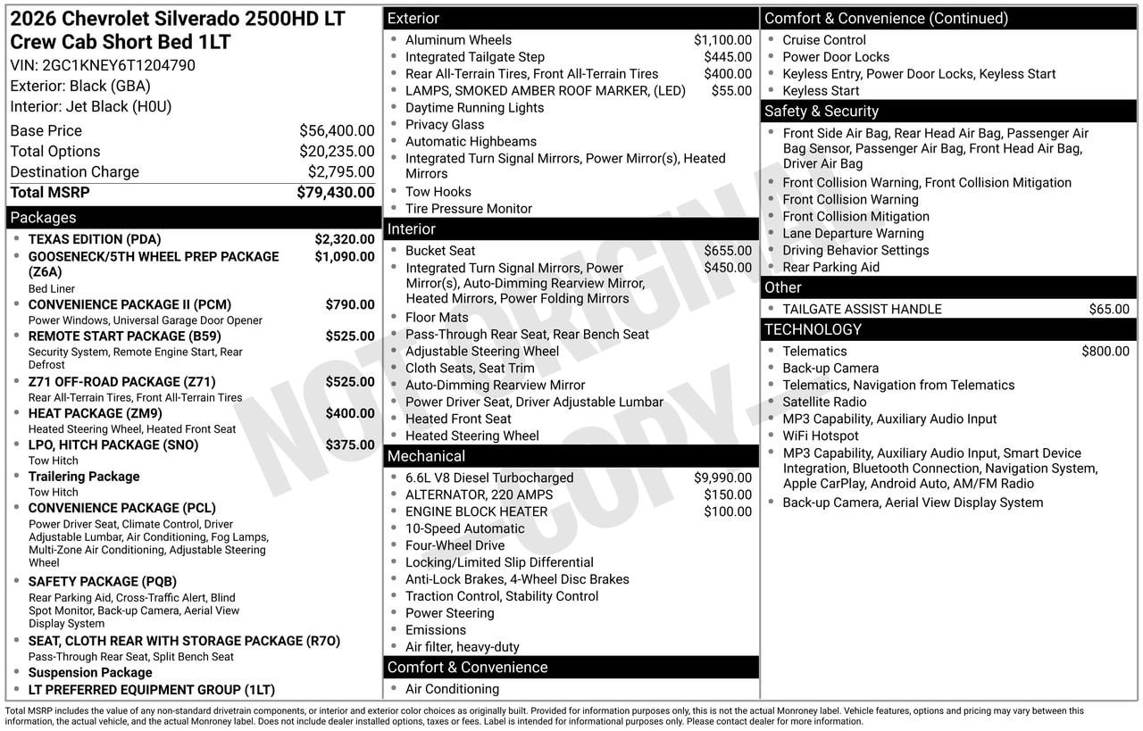 2026 Chevrolet Silverado 2500 HD LT Truck, photo 5