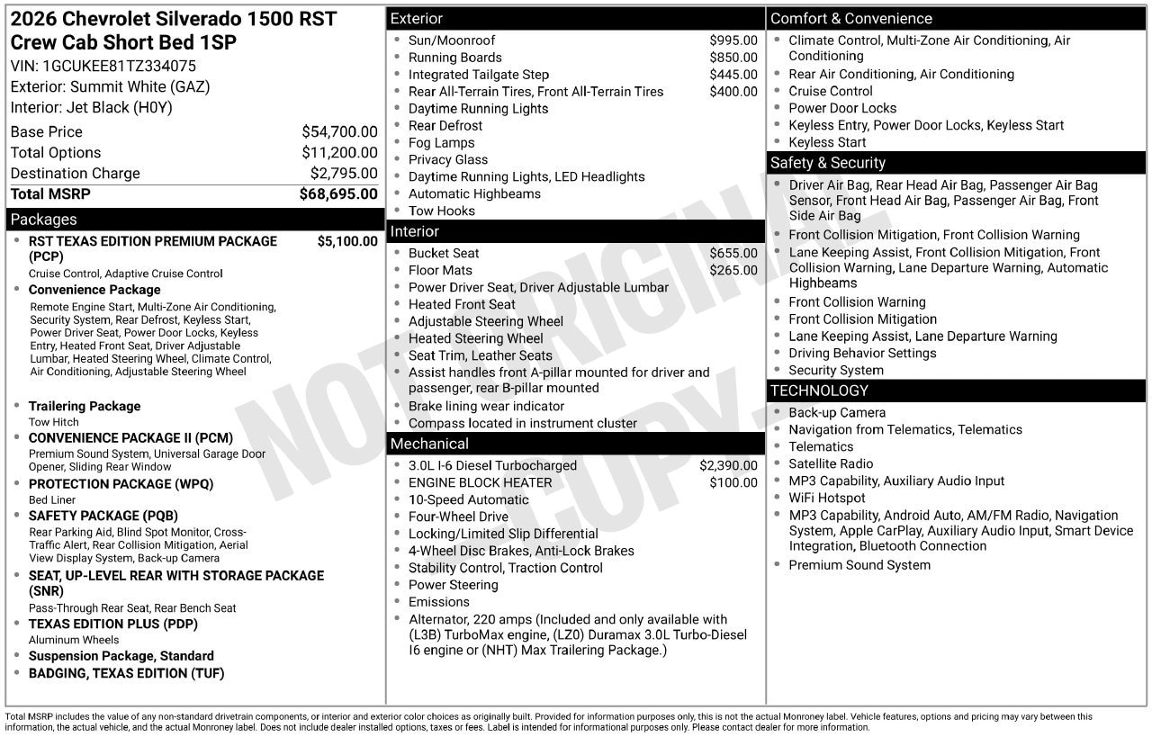 2026 Chevrolet Silverado 1500 RST Truck, photo 5