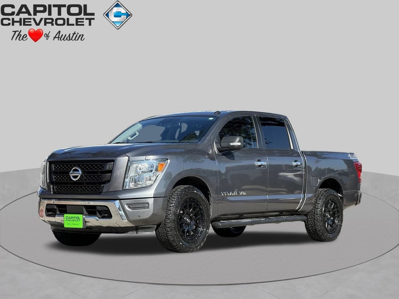 Gray 2020 Nissan Titan Pickup Truck Four-Wheel Drive Automatic