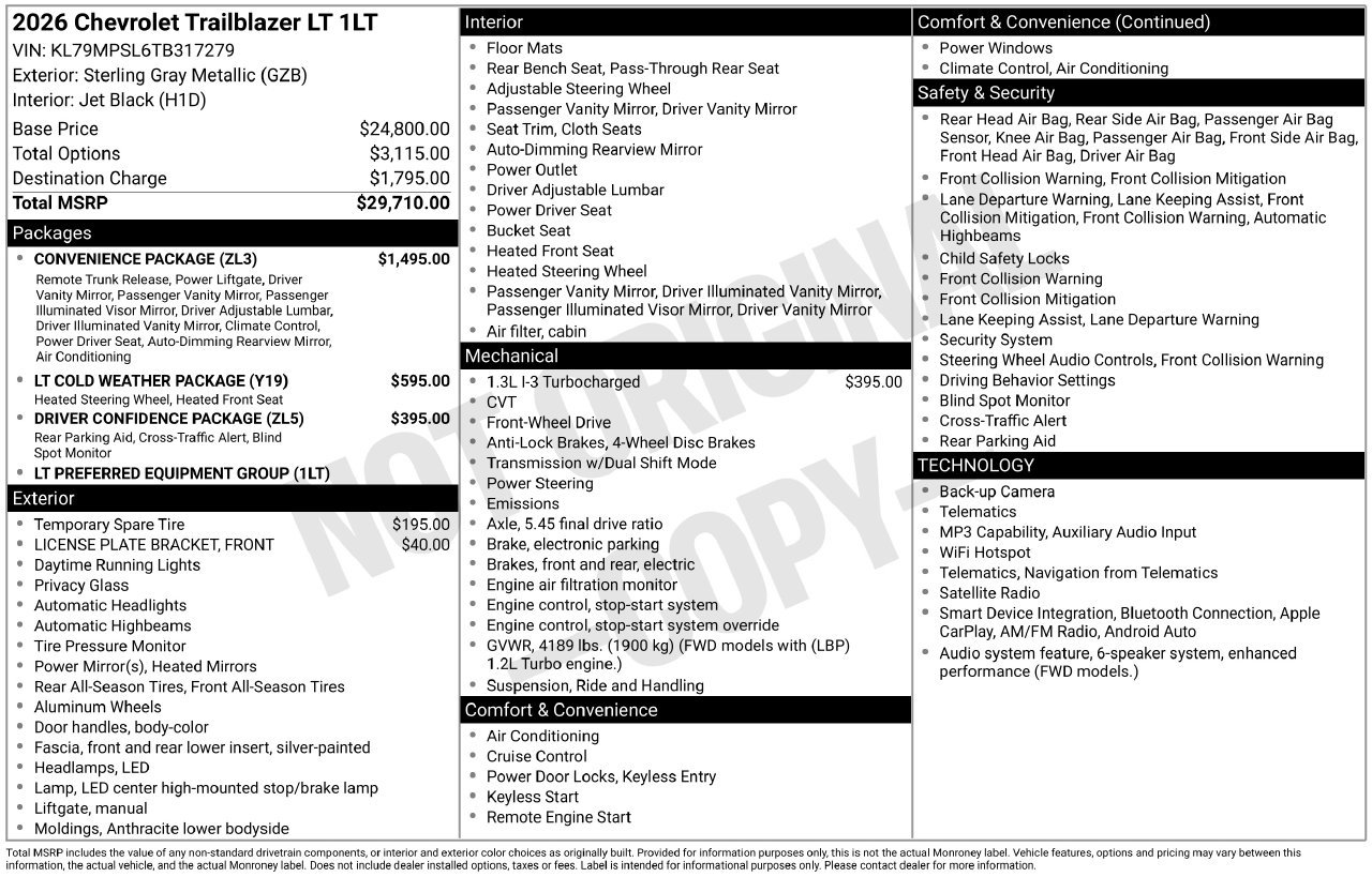 2026 Chevrolet Trailblazer LT - Photo 4
