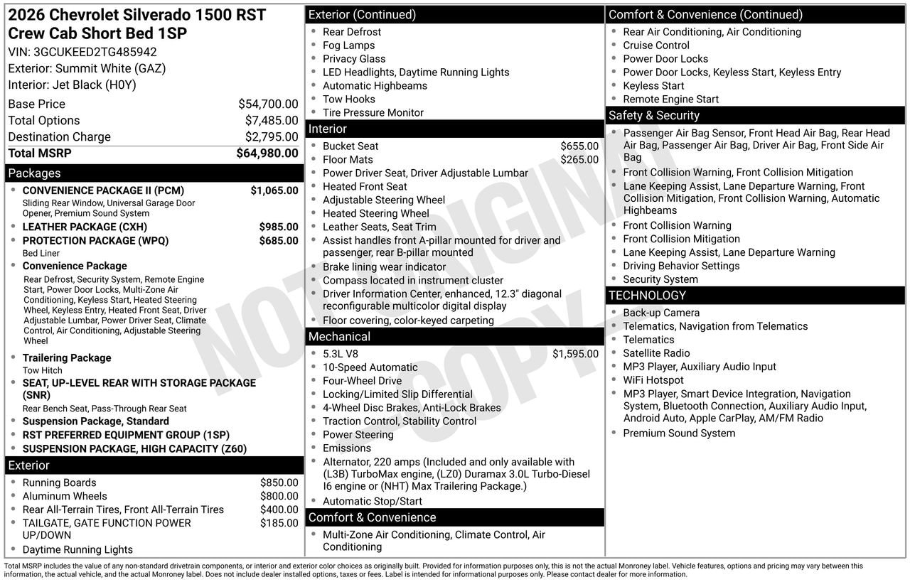 2026 Chevrolet Silverado 1500 RST Truck, photo 5