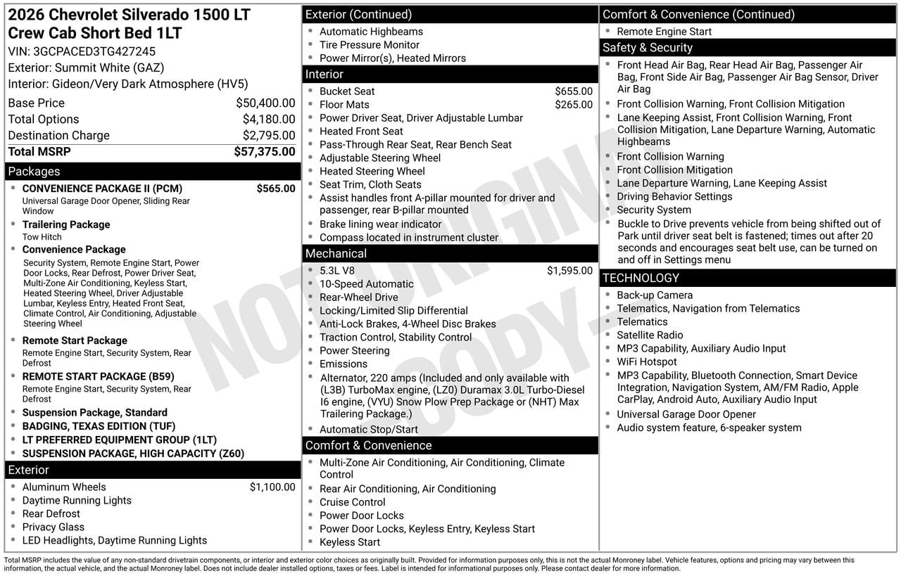 2026 Chevrolet Silverado 1500 LT Truck, photo 4
