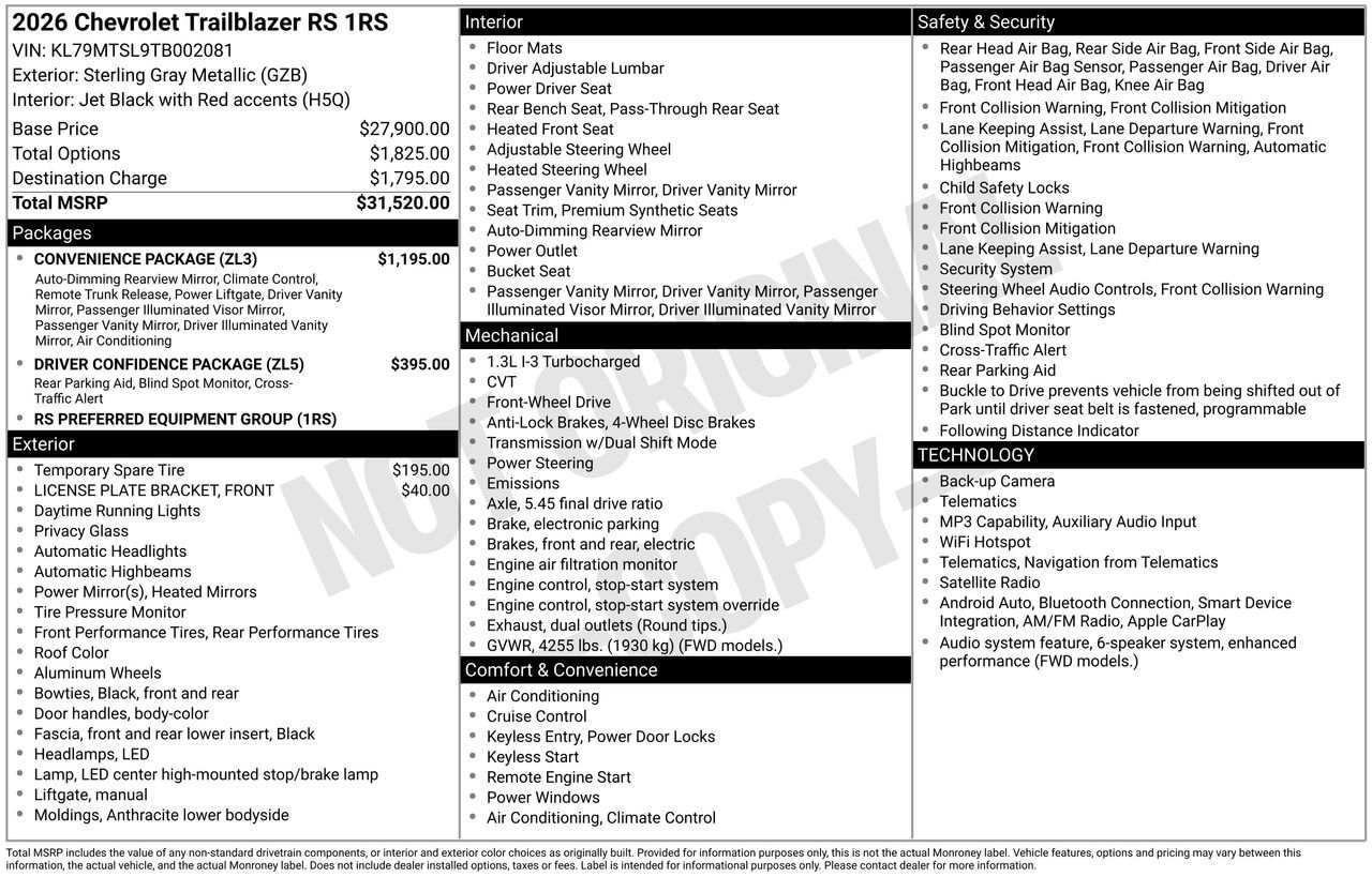 2026 Chevrolet Trailblazer RS - Photo 28