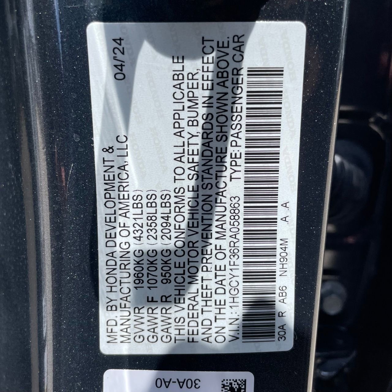 2024 Honda Accord EX - Photo 28