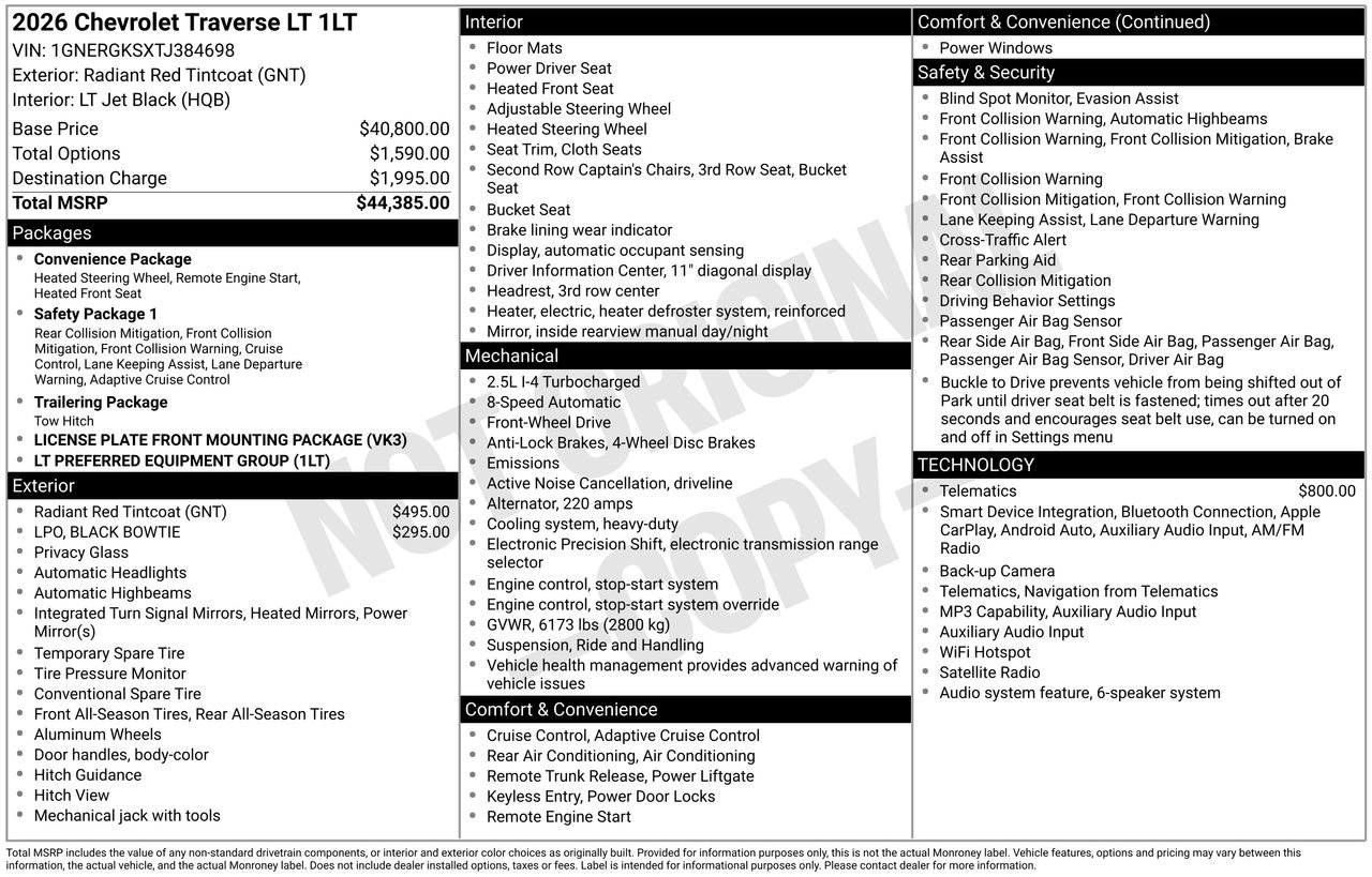 2026 Chevrolet Traverse LT - Photo 4
