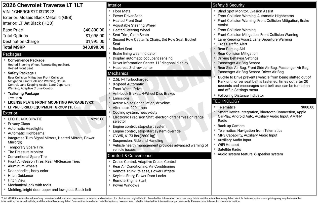 2026 Chevrolet Traverse LT - Photo 4