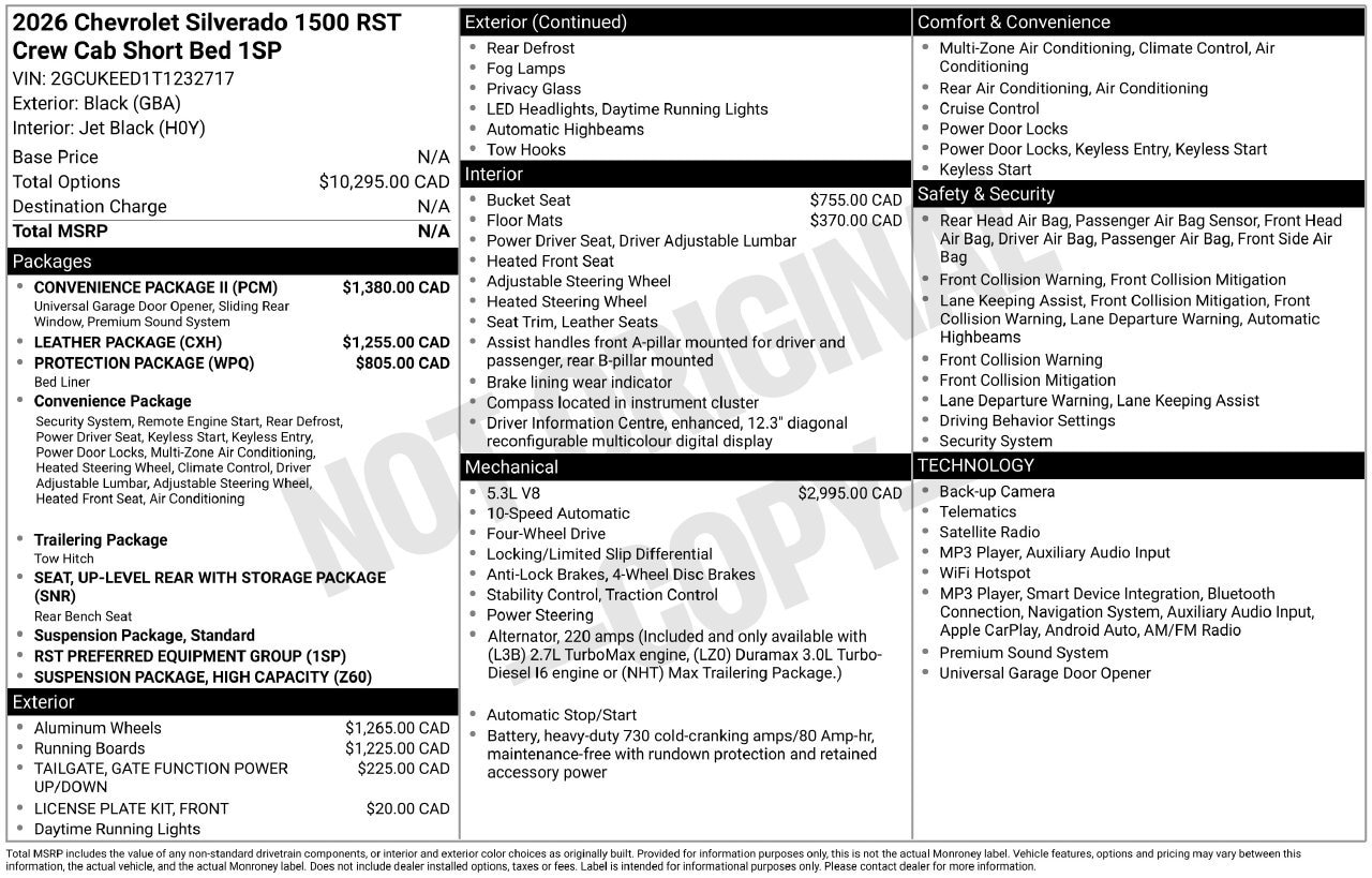 2026 Chevrolet Silverado 1500 RST, photo 5