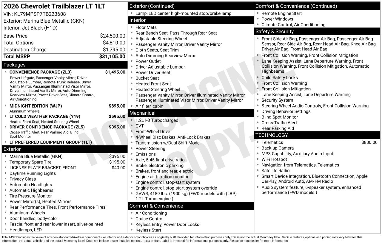 2026 Chevrolet Trailblazer LT - Photo 4
