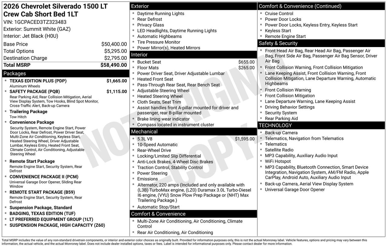 2026 Chevrolet Silverado 1500 LT Truck, photo 4