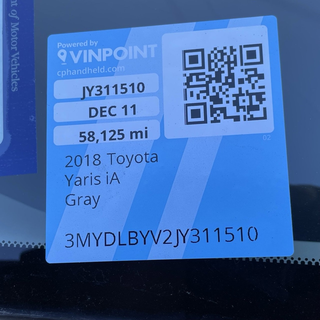 Used 2018 Toyota Yaris iA Base Sedan