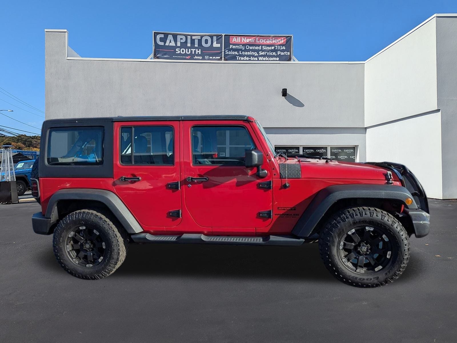 Used 2014 Jeep Wrangler Unlimited Sport with VIN 1C4BJWDG6EL139703 for sale in New London, CT