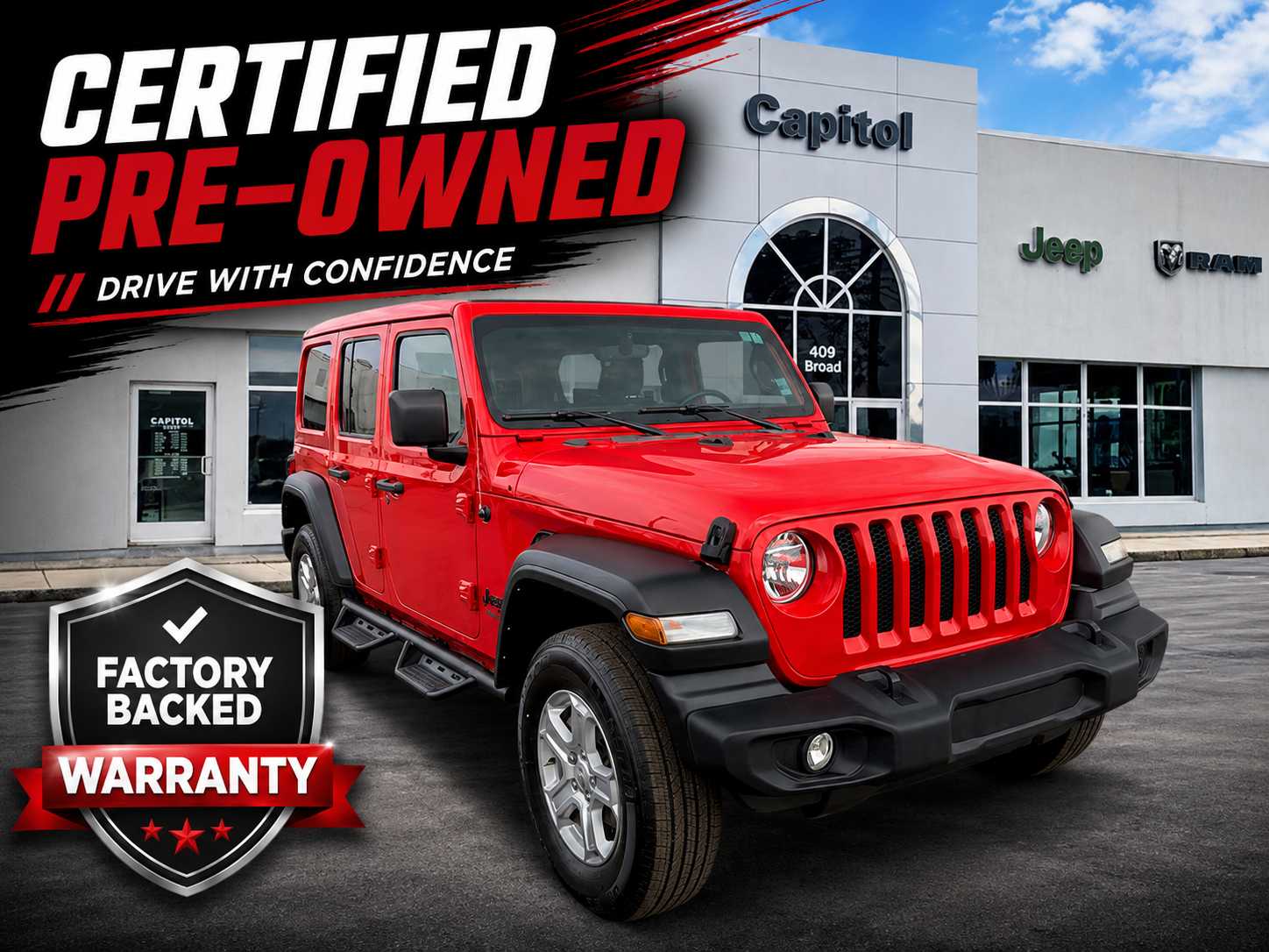 Firecracker Red Clearcoat 2022 Jeep Wrangler SUV / Crossover Four-Wheel Drive Automatic