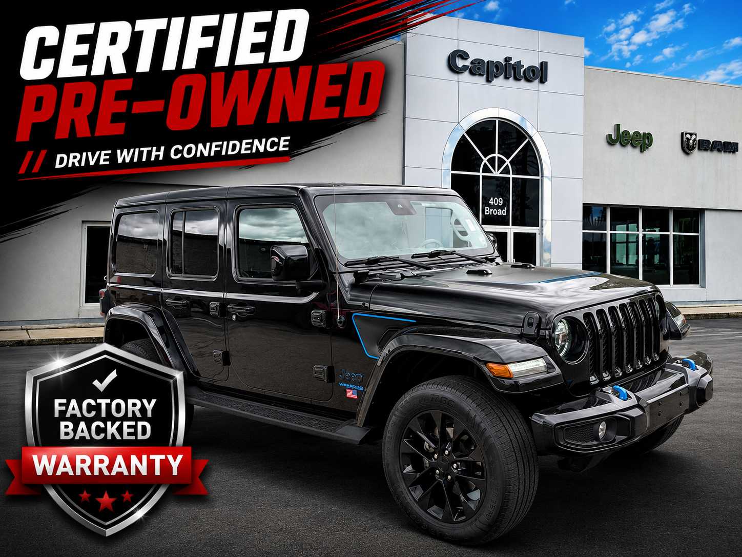 Black Clearcoat 2021 Jeep Wrangler 4xe SUV / Crossover Four-Wheel Drive Automatic