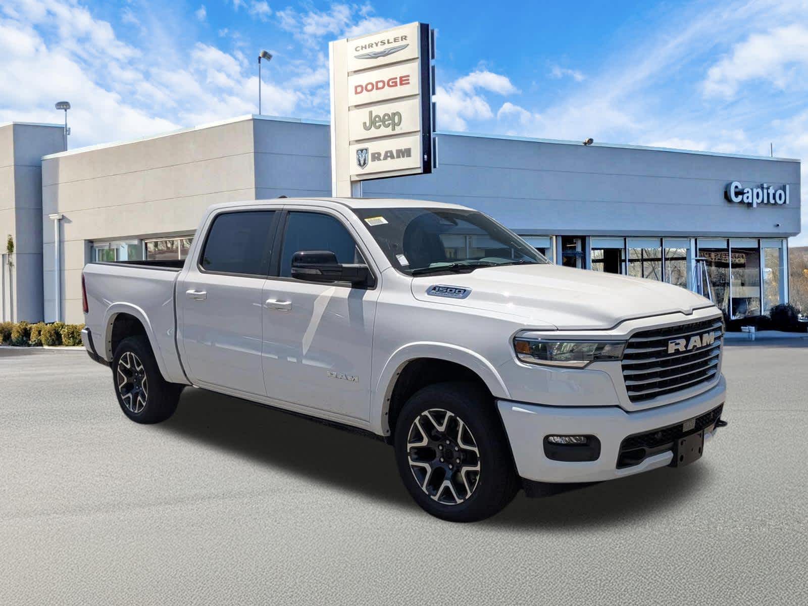 Bright White 2026 RAM 1500 Pickup Truck Four-Wheel Drive 8-Speed Automatic