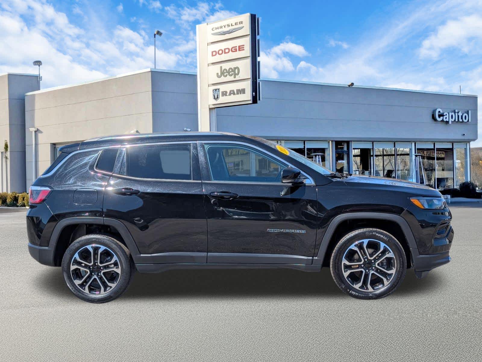 Used 2022 Jeep Compass Limited with VIN 3C4NJDCB1NT107351 for sale in Windham, CT