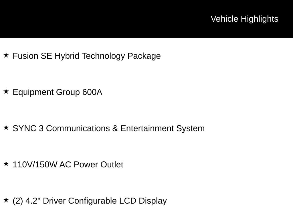 Used 2018 Ford Fusion Hybrid SE Sedan