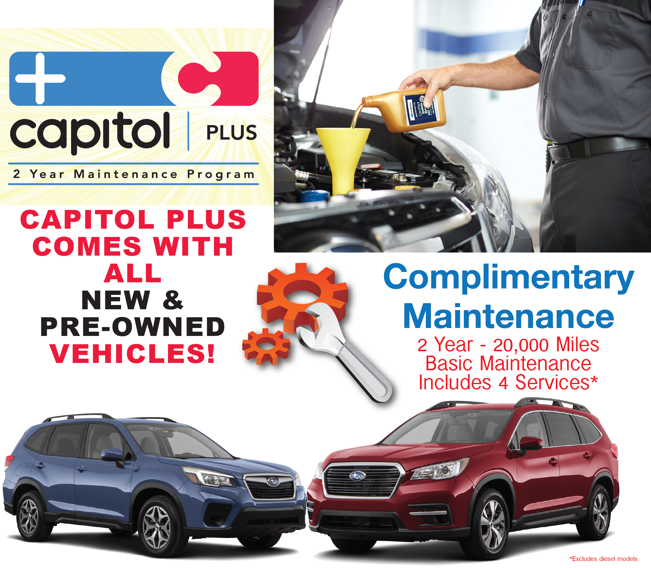 Capitol Plus comes with ALL New & Pre-owned Vehicles!
