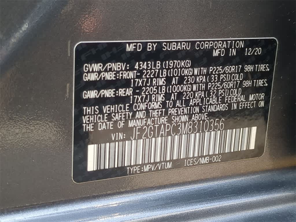 2021 Subaru Crosstrek Premium 36