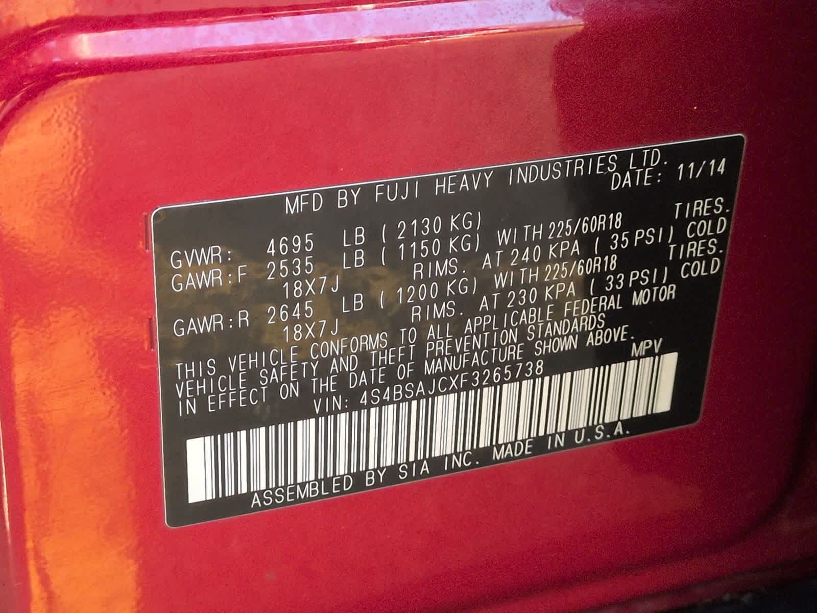 Thumbnail: 2015 Subaru Outback - 36