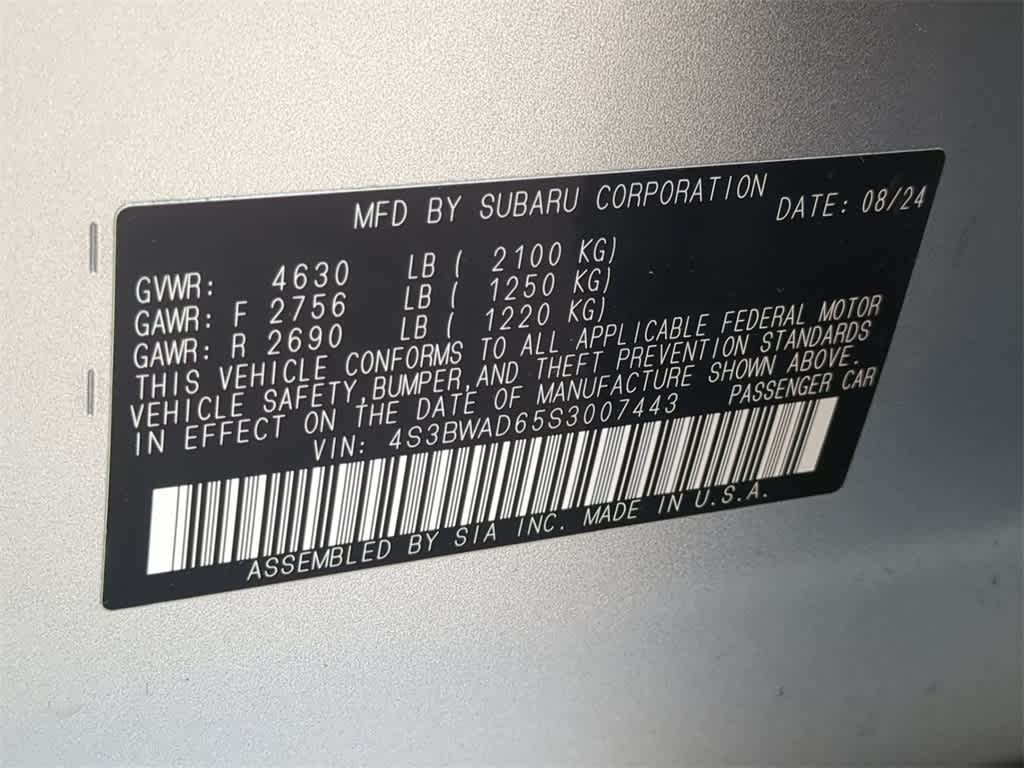 2025 Subaru Legacy Premium 36