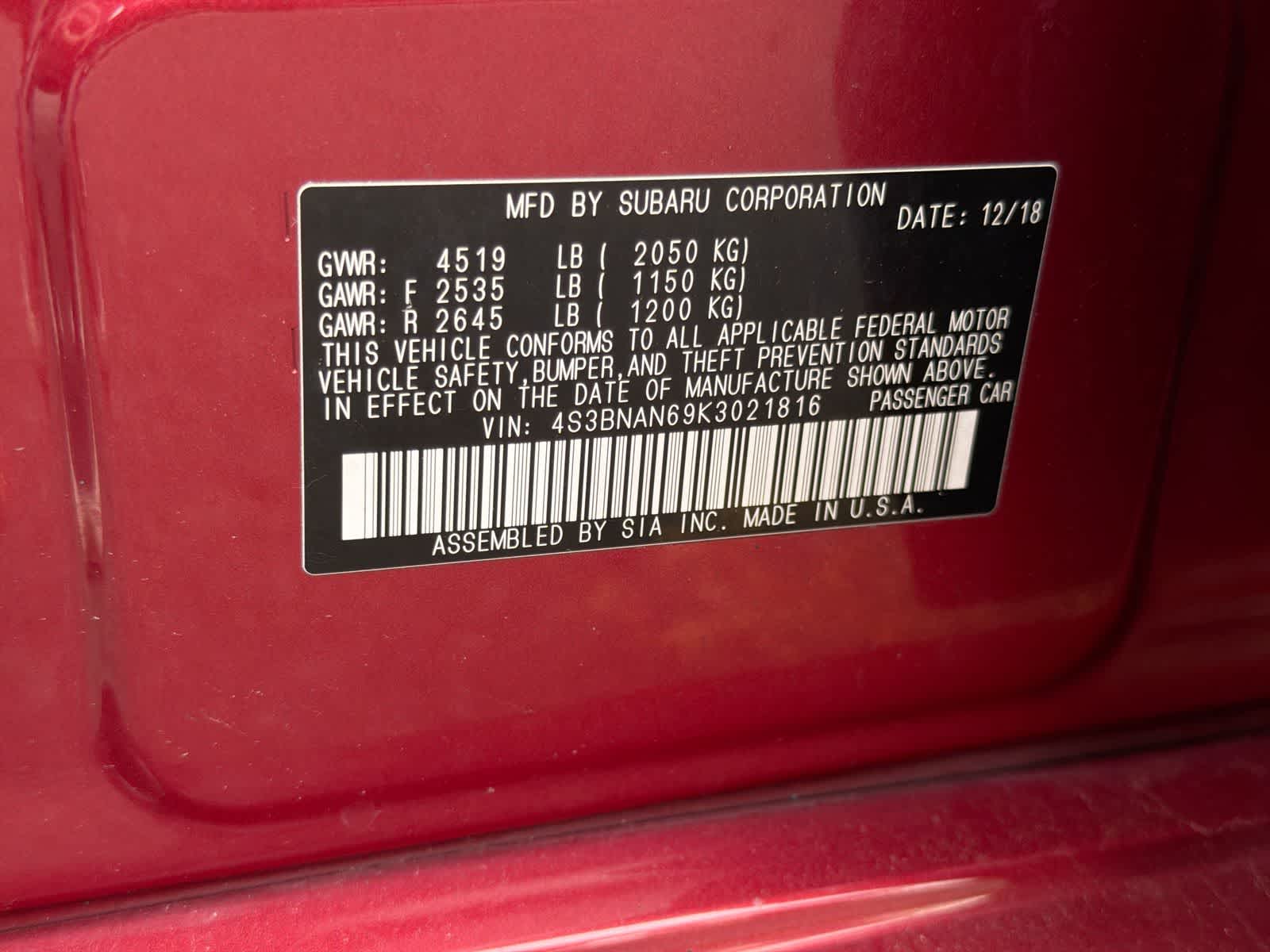 Thumbnail: 2019 Subaru Legacy - 38