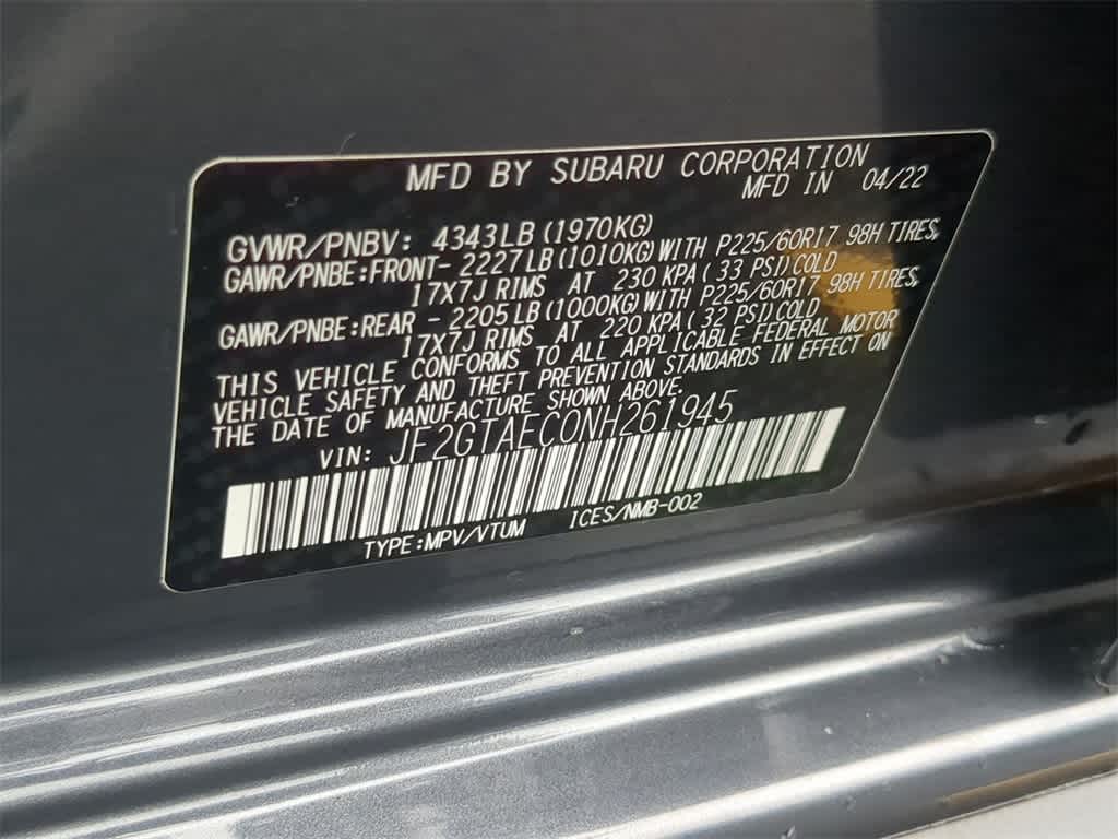 2022 Subaru Crosstrek Premium 37