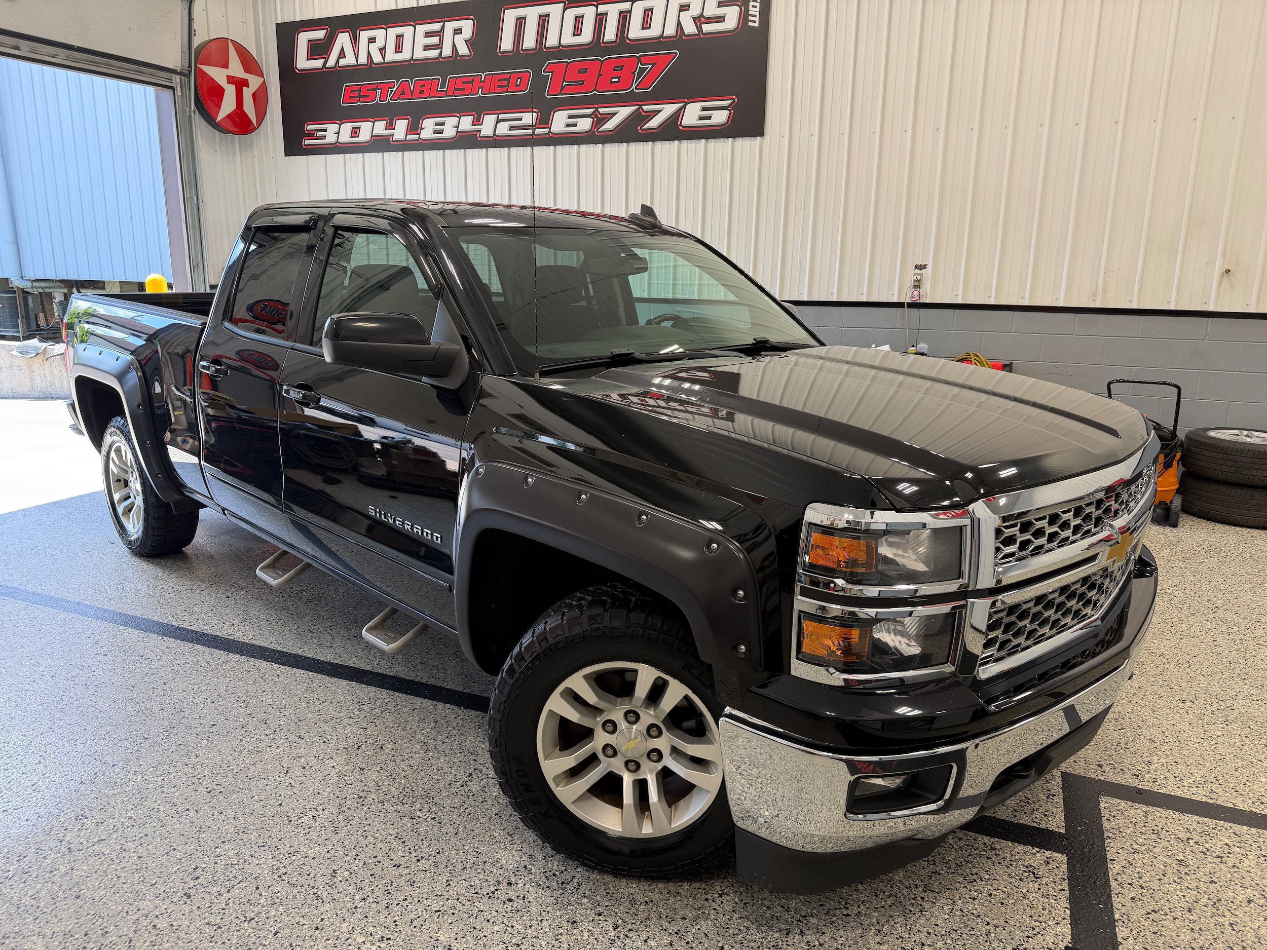 Black 2015 Chevrolet Silverado 1500 Pickup Truck Four-Wheel Drive Automatic