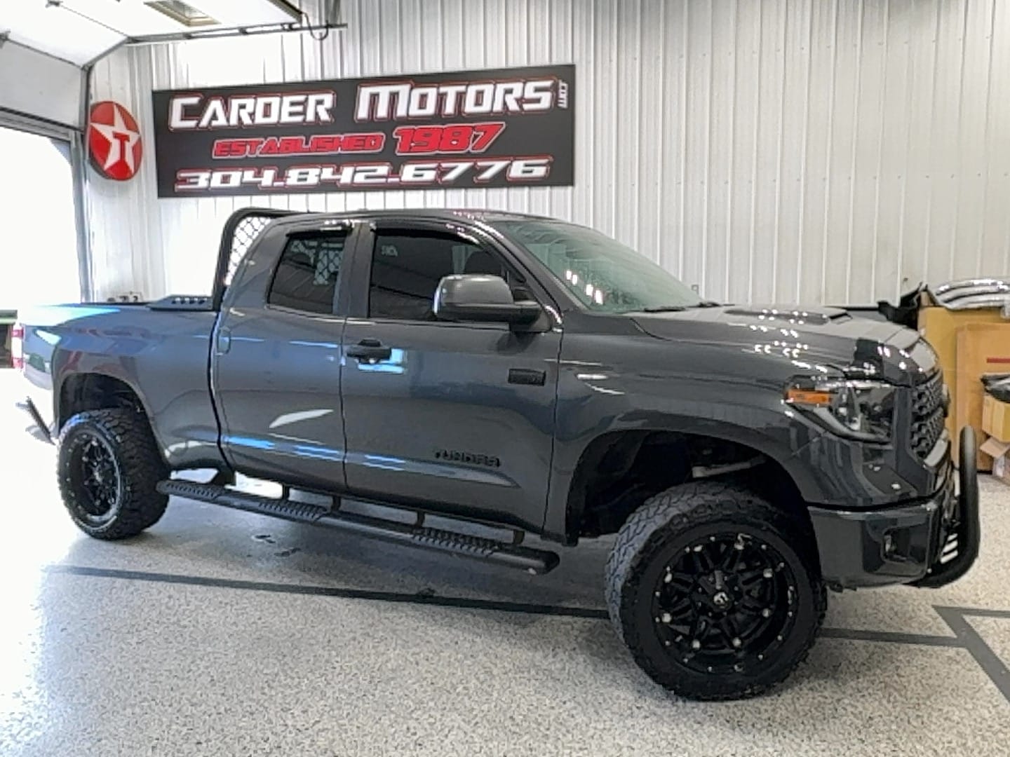 Gray 2020 Toyota Tundra SR5 Double Cab 4WD Pickup Truck Four-Wheel Drive Automatic