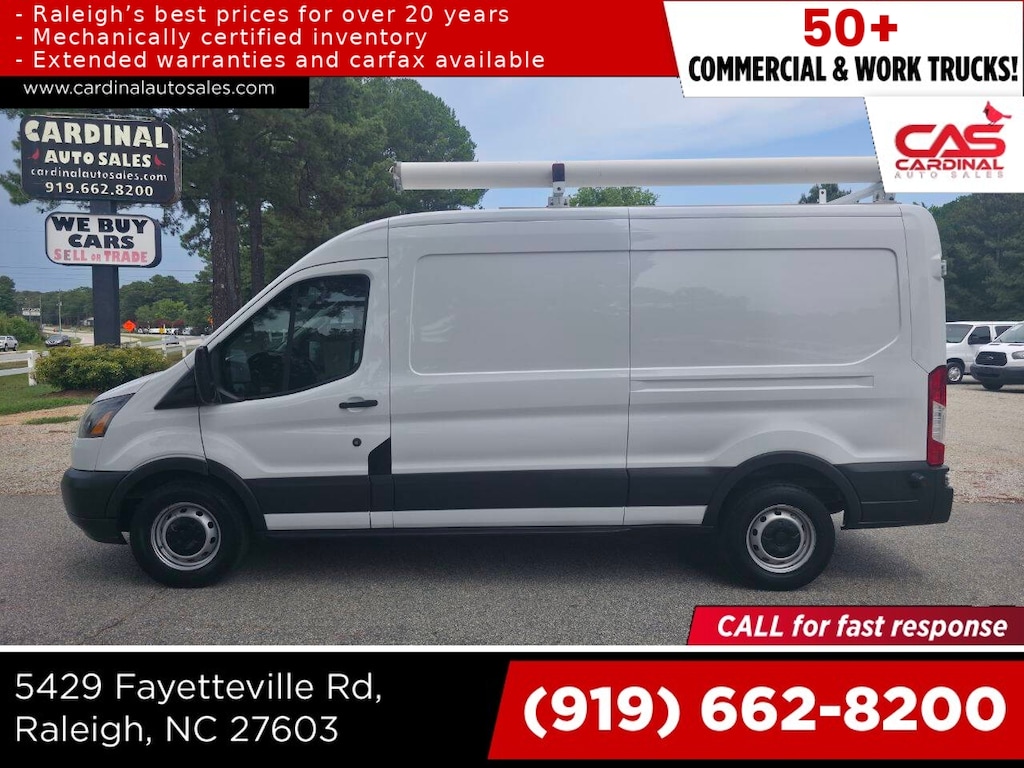 Used 2017 Ford Transit 250 3dr LWB Medium Roof Cargo Van w/Sliding Passen Full-Size