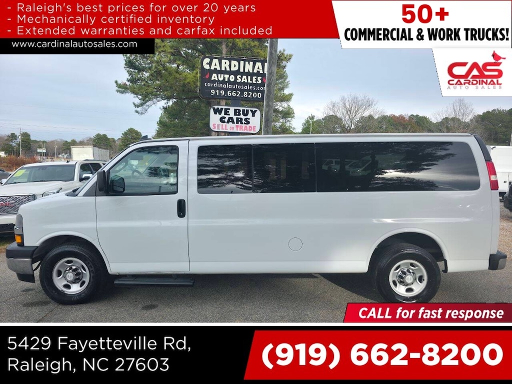 Used 2018 Chevrolet Express LT 3500 3dr Extended Passenger Van Full-Size