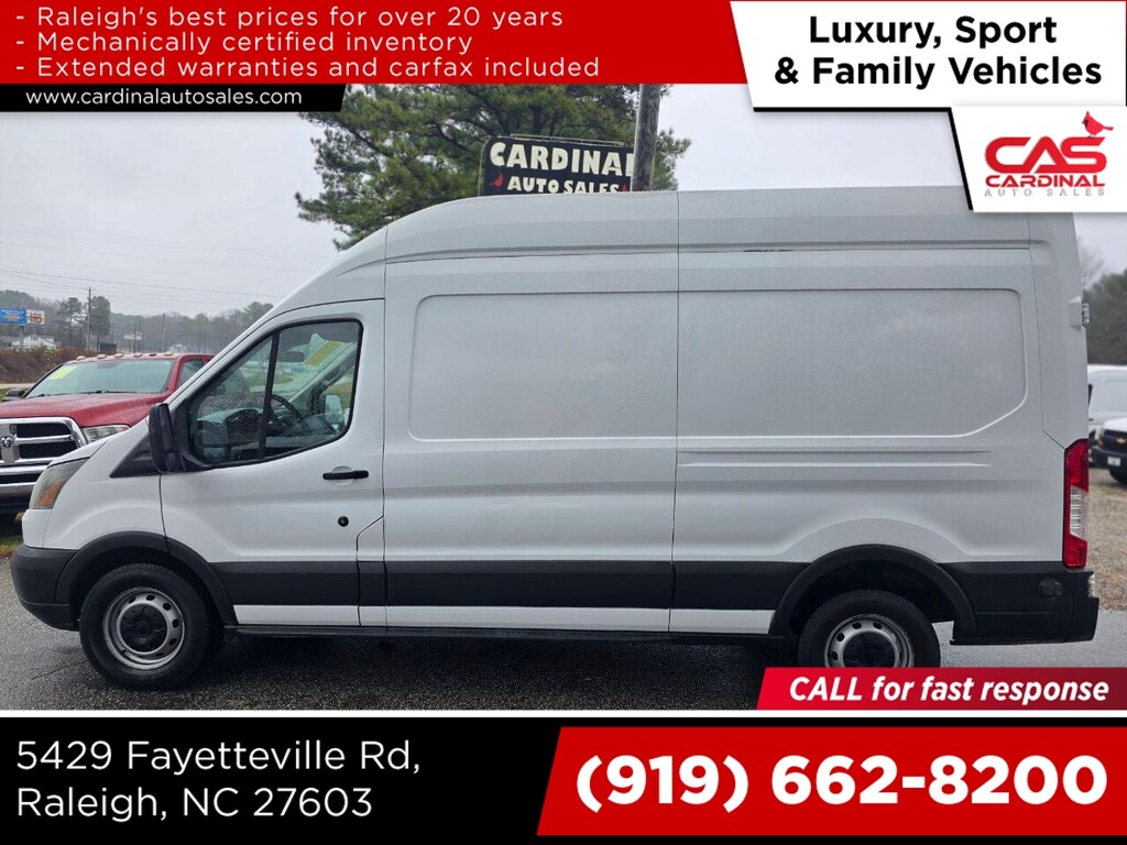 Used 2016 Ford Transit 250 3dr LWB High Roof Cargo Van w/Sliding Passenge Full-Size