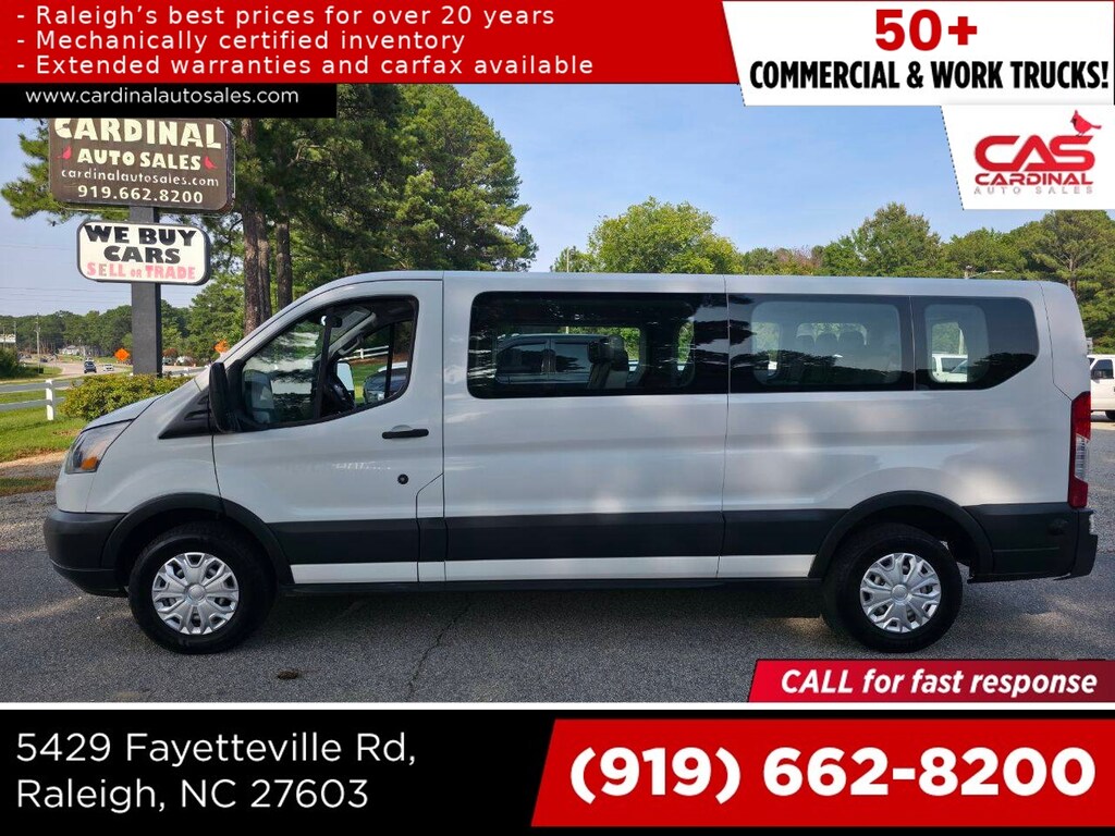 Used 2018 Ford Transit 350 XL 3dr LWB Low Roof Passenger Van w/Sliding Si Full-Size