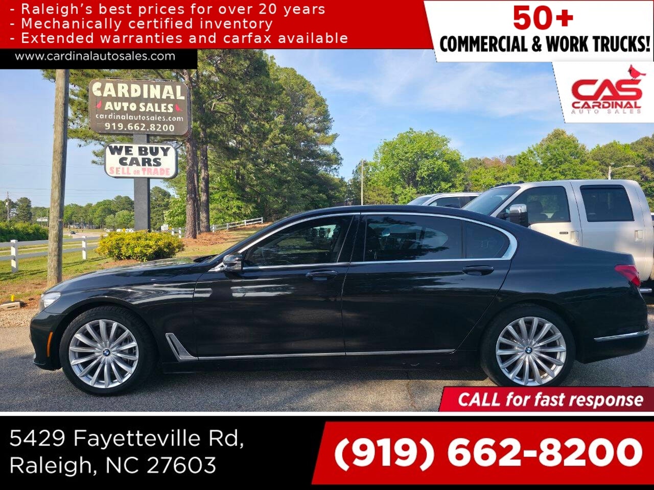 Black 2018 BMW 7 Series Sedan Rear-Wheel Drive Automatic