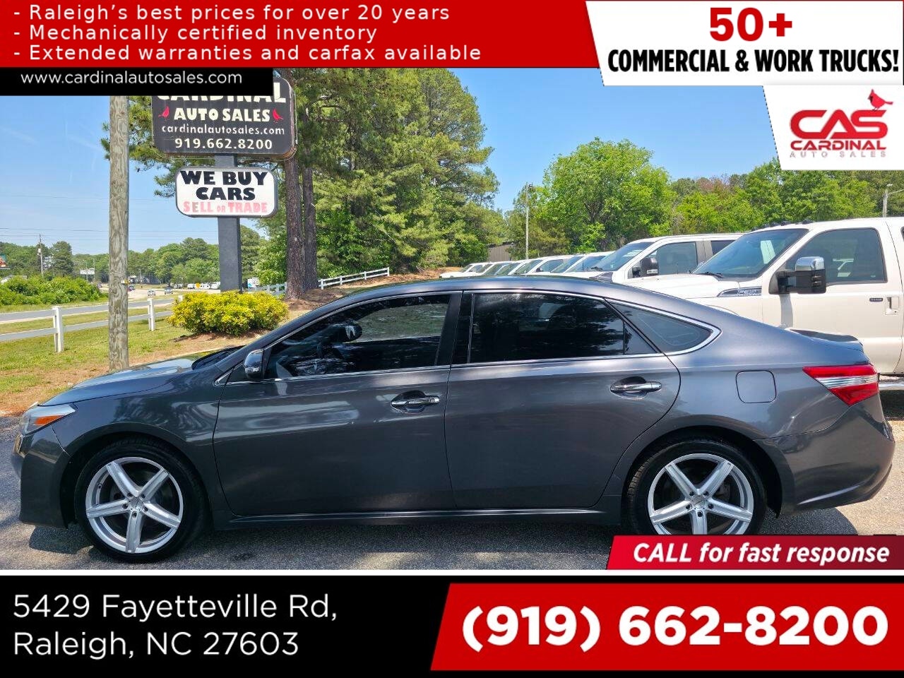 Gray 2014 Toyota Avalon Sedan Front-Wheel Drive Automatic