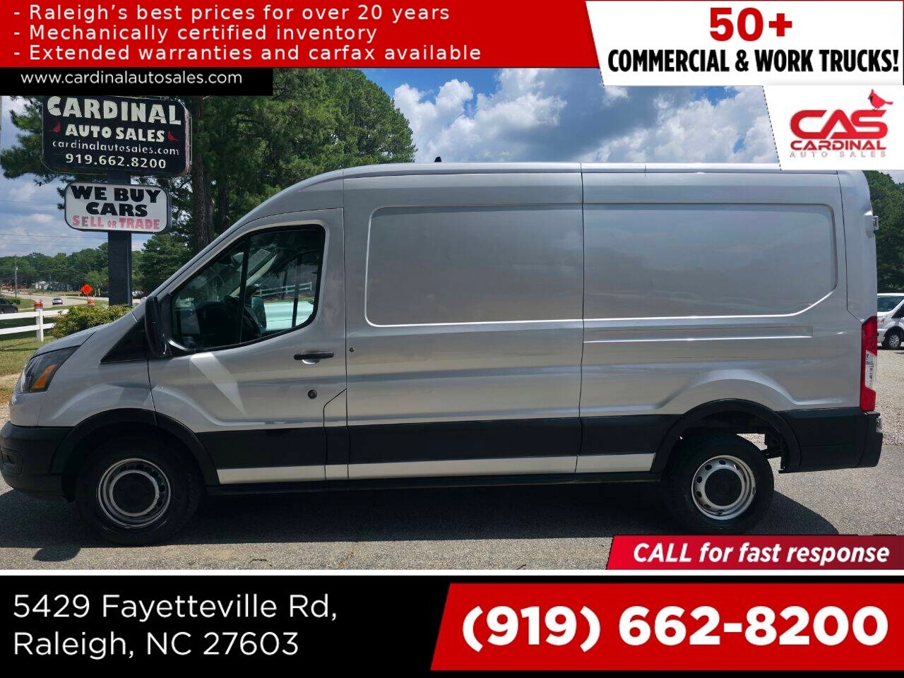 Silver 2022 Ford Transit Cargo Van Rear-Wheel Drive Automatic