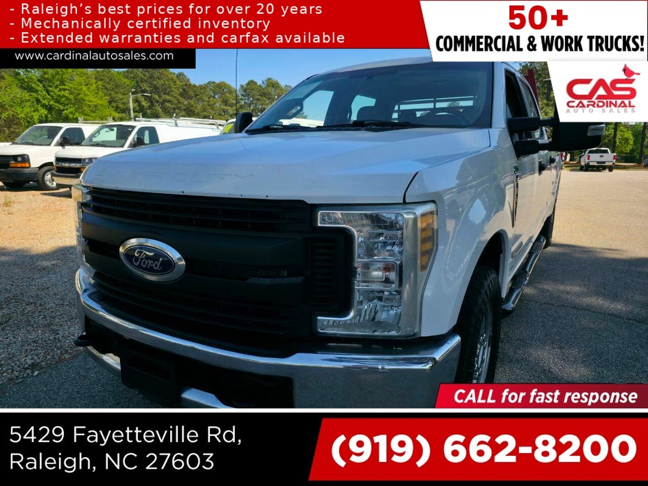 White 2018 Ford F-350 Super Duty Pickup Truck 4X2 Automatic
