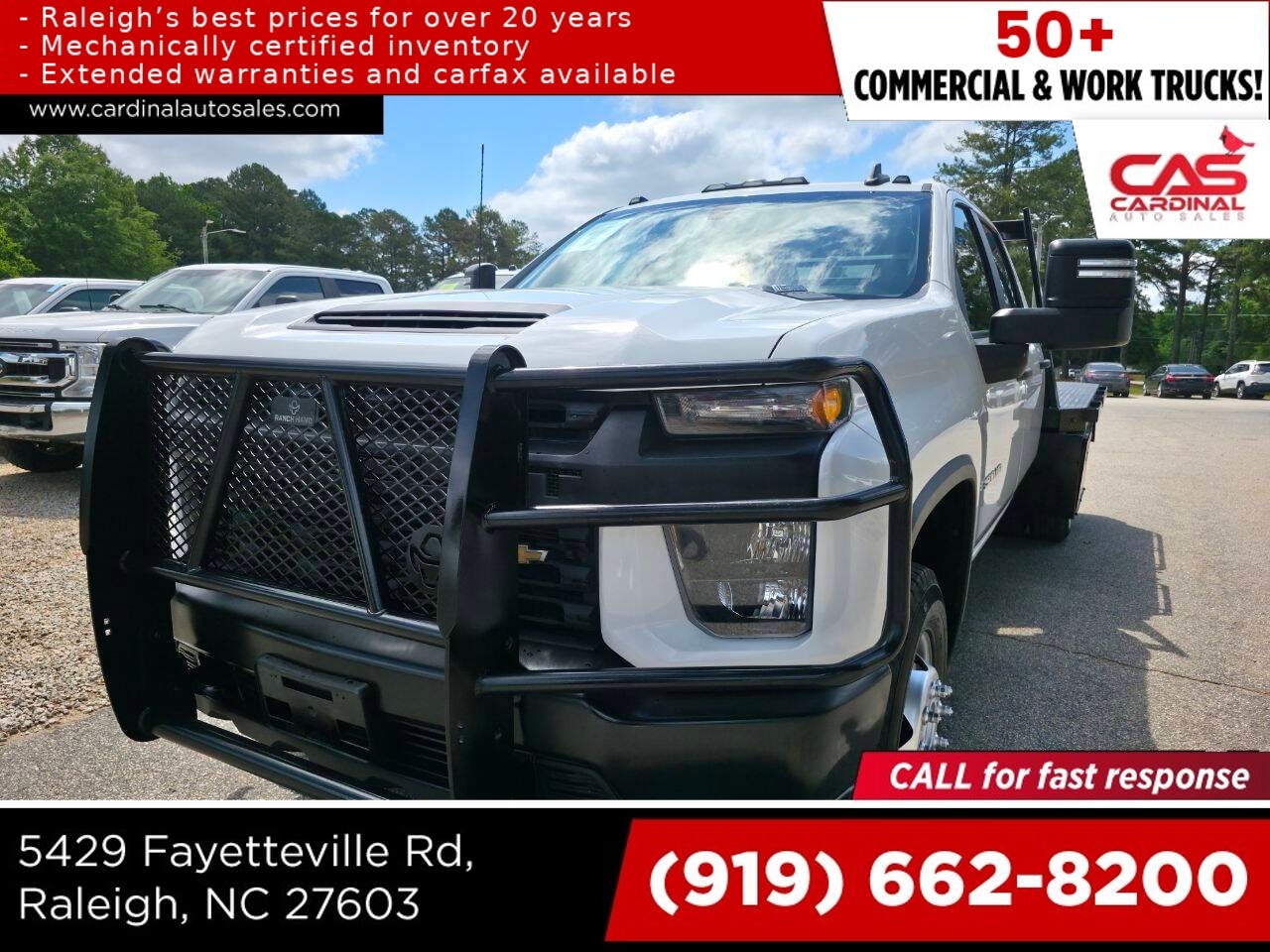 White 2022 Chevrolet Silverado 3500HD Chassis Pickup Truck 4X2 Automatic