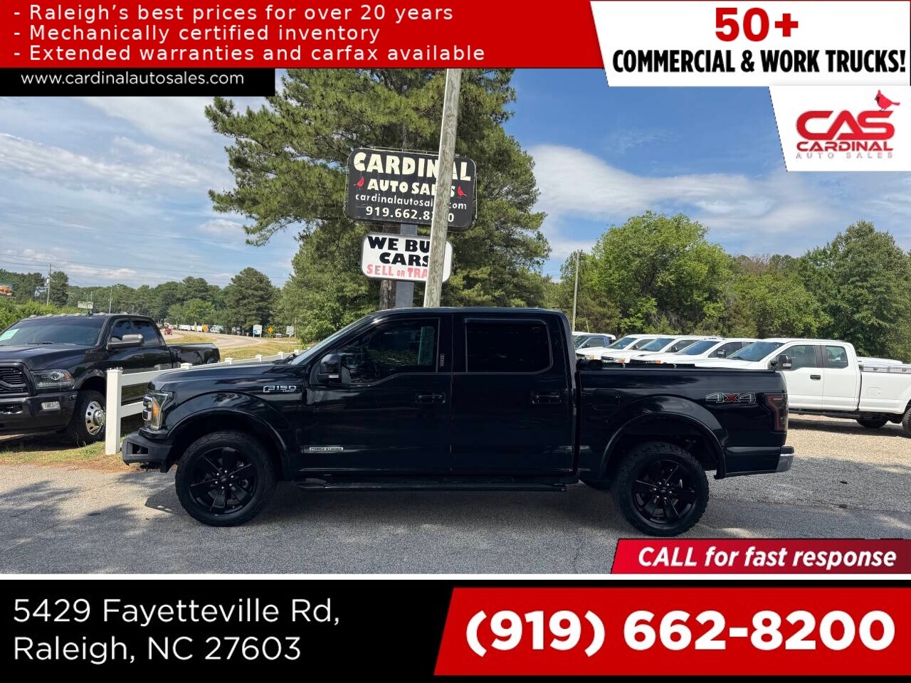 Black 2019 Ford F-150 Pickup Truck Four-Wheel Drive Automatic