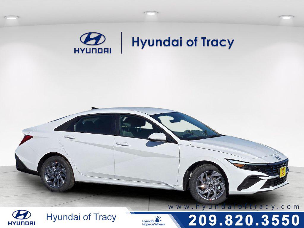 2026 Hyundai Elantra Hybrid Blue Sedan