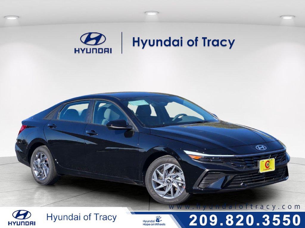 2026 Hyundai Elantra Hybrid Blue Sedan