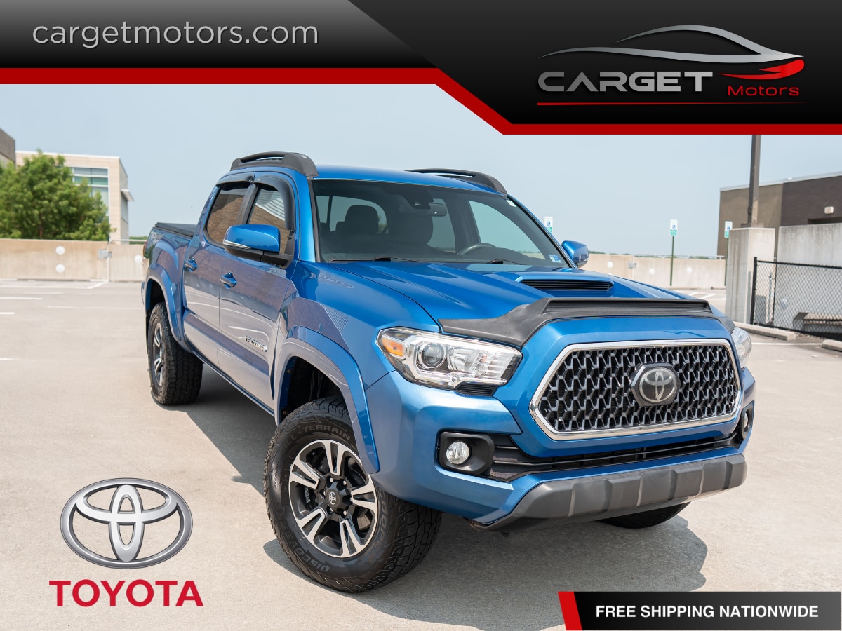 Blue 2018 Toyota Tacoma Pickup Truck Four-Wheel Drive 6-Speed Automatic