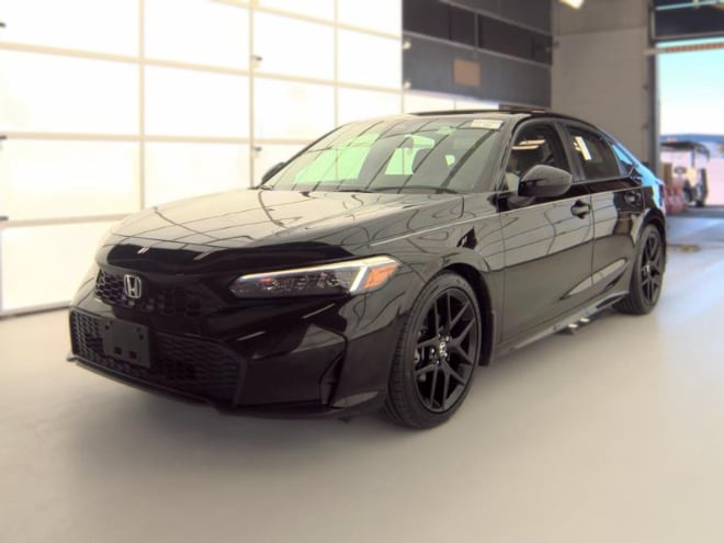 Black 2025 Honda Civic Sedan Front-Wheel Drive Continuously Variable Transmission