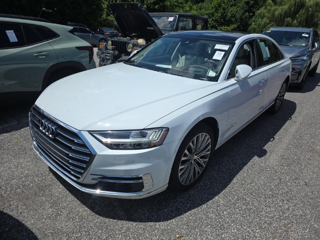 White 2019 Audi A8 Sedan All-Wheel Drive Automatic