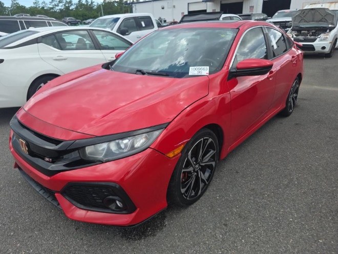 Red 2018 Honda Civic Sedan Front-Wheel Drive 6-Speed Manual