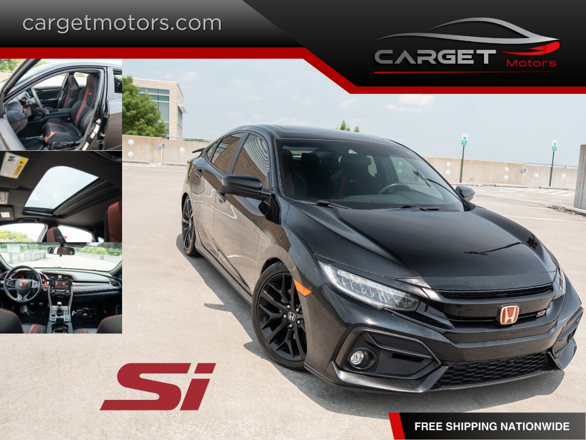 Black 2020 Honda Civic Sedan Front-Wheel Drive 6-Speed Manual