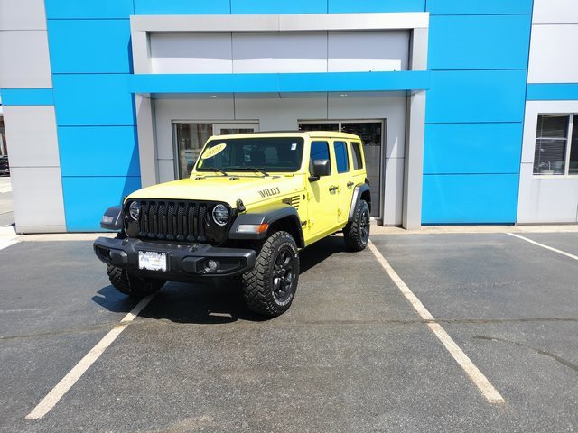 Used 2022 Jeep Wrangler Unlimited Willys with VIN 1C4HJXDG9NW266931 for sale in Putnam, CT